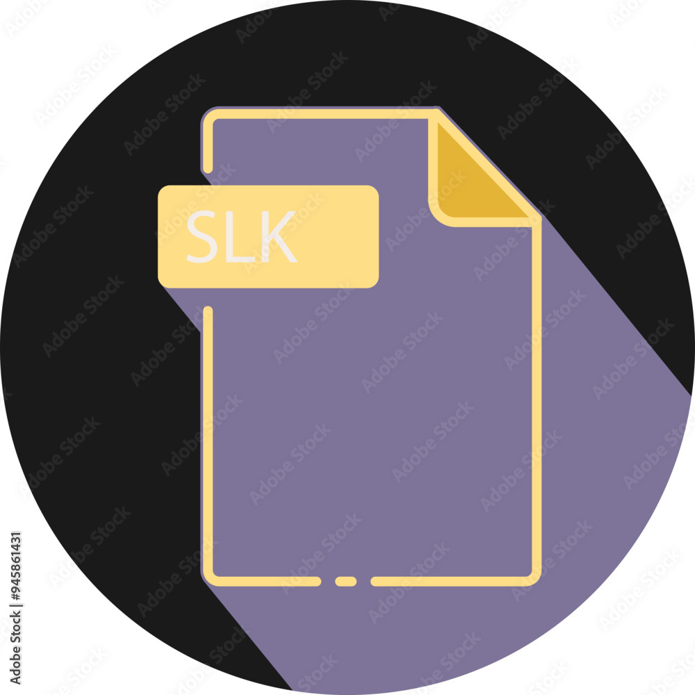 SLK File fomat minimal icon with circle outside SLK File fomat minimal icon with circle outside