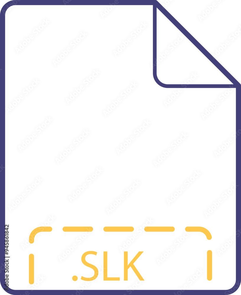 Obraz premium SLK File icon deep rounded outline