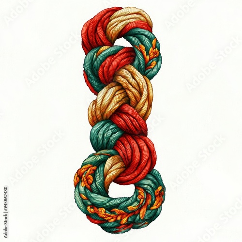 Wallpaper Mural Intertwined Colorful Yarn Torontodigital.ca