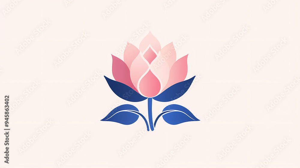 Simple lotus illustration Simple lotus illustration