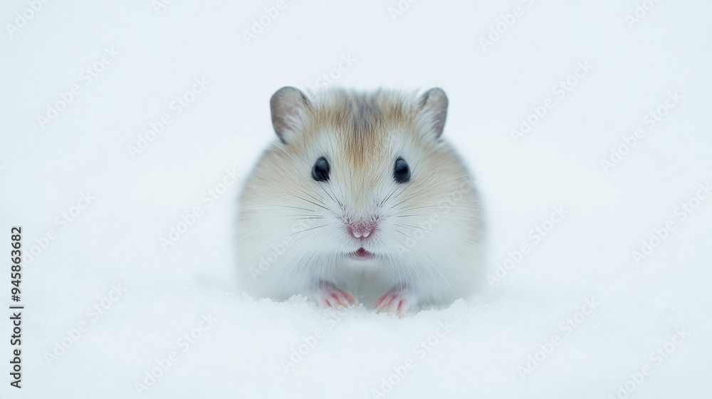 Close-up portrait of Roborovski hamster on white background. Desert hamster, Robo dwarf hamster. Pet. Close-up portrait of Roborovski hamster on white background. Desert hamster, Robo dwarf hamster. Pet.