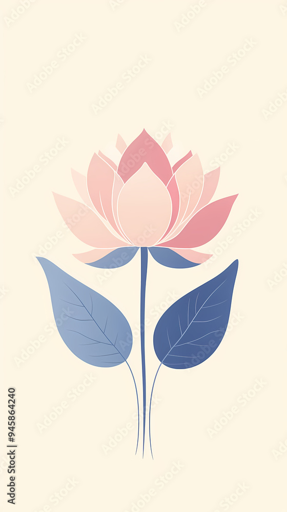Simple lotus illustration Simple lotus illustration