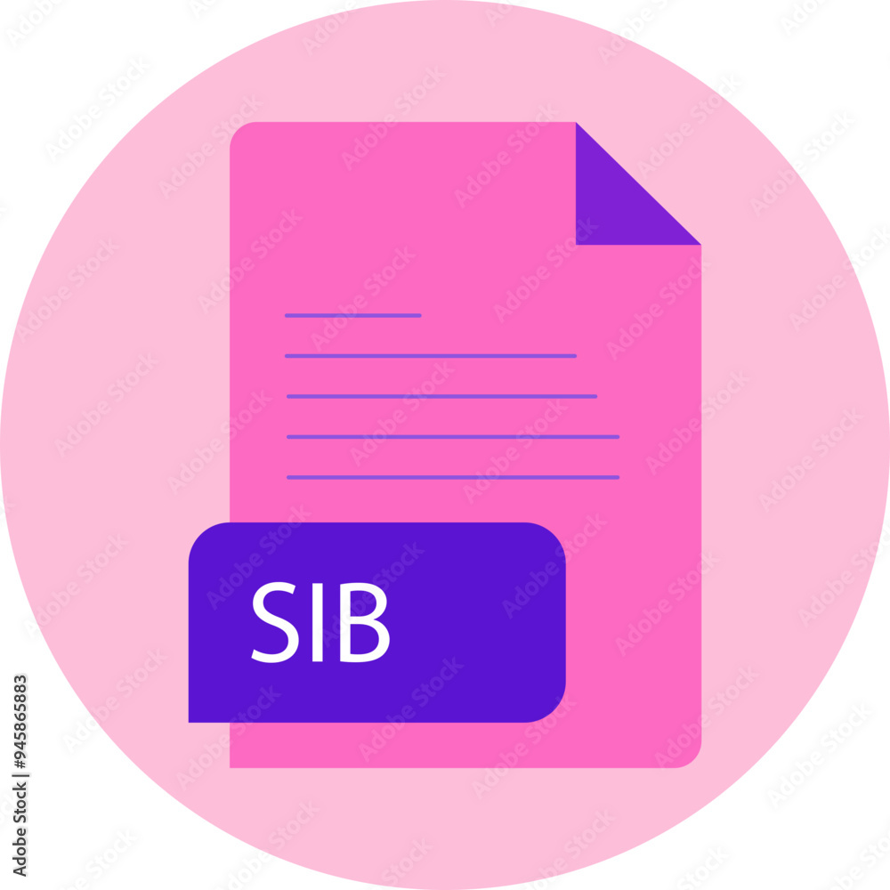 SIB file extension icon rounded lines and crisp corners SIB file extension icon rounded lines and crisp corners