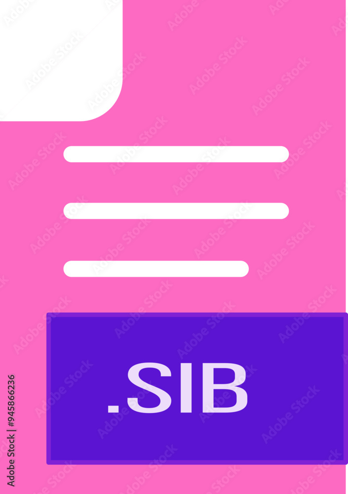 SIB File format icon outline and fill