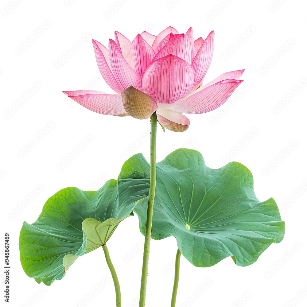 A lotus flower on a transparent background