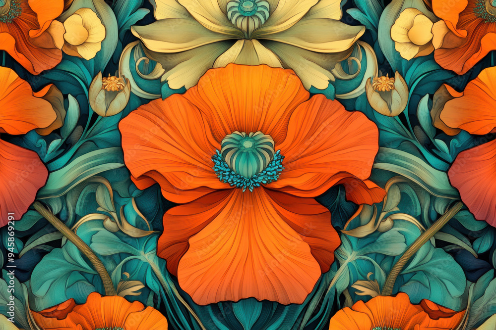 Poppy Floral Art. Poppy Floral Art.