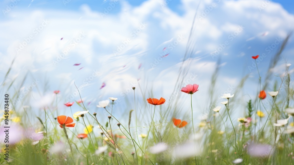 wildflowers in full bloom, wildflowers in full bloom,