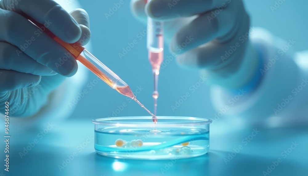Precise scientific procedure in progress Precise scientific procedure in progress