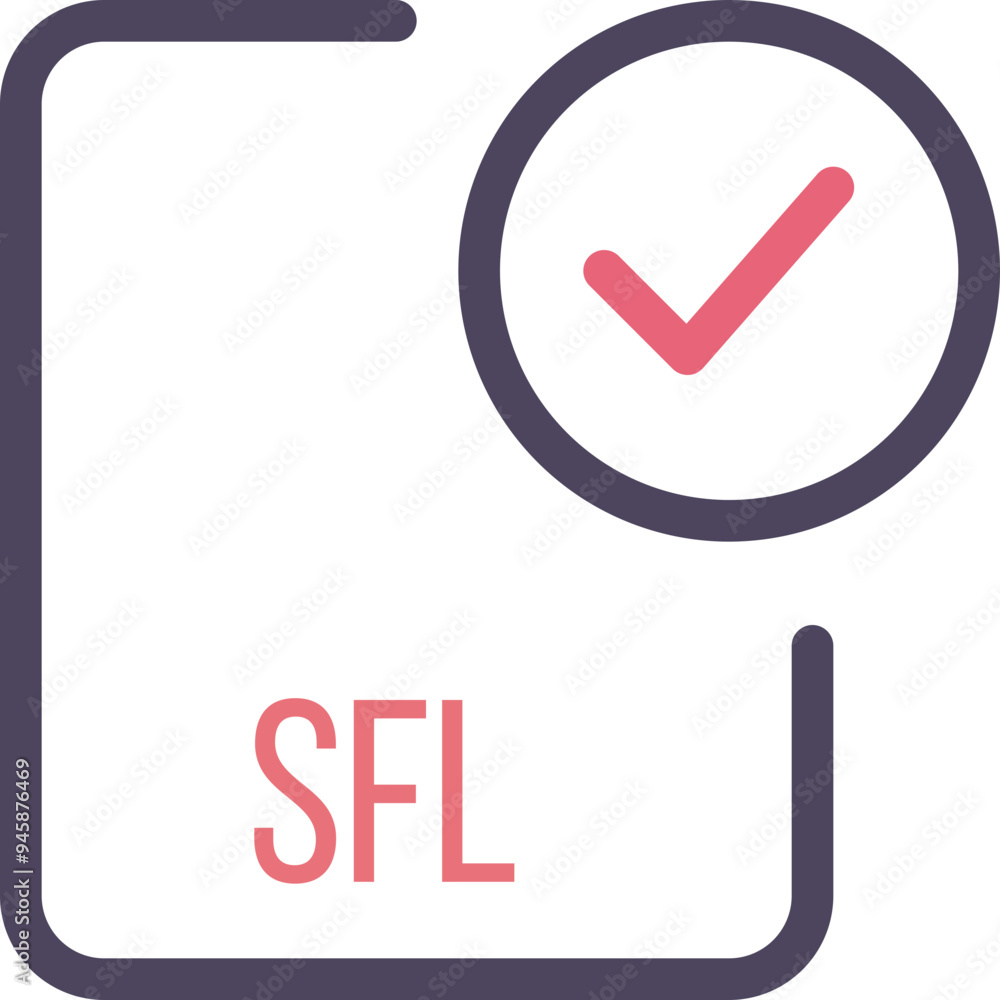SFL File icon with checked mark SFL File icon with checked mark