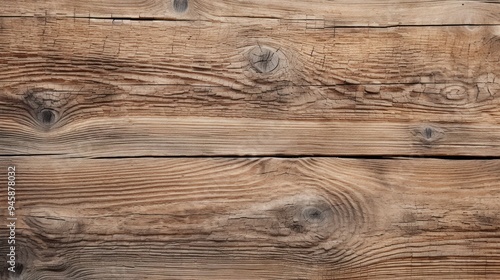 Aged, weathered wood with visible grain patterns and rustic charm, perfect for a textured background Close-up