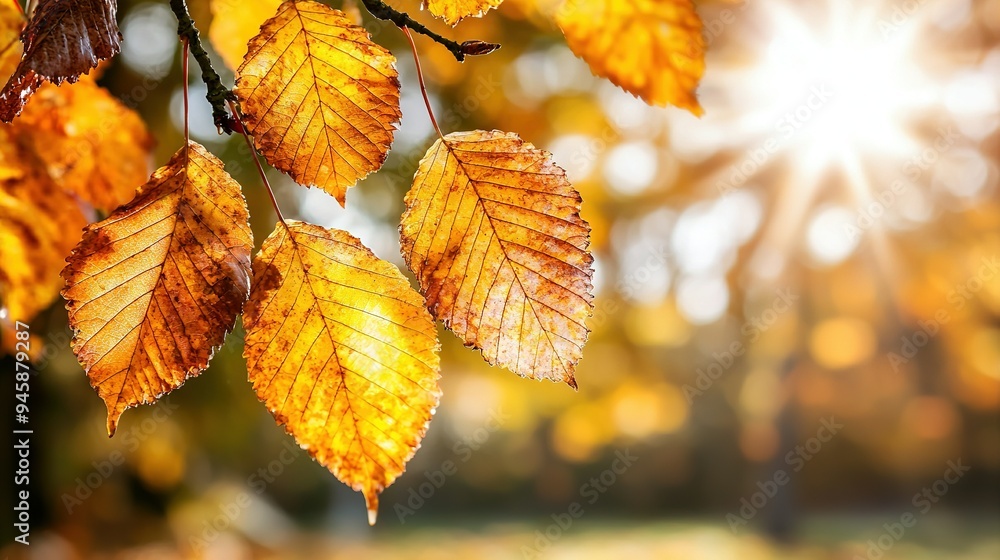 A photo of a tree branch with leaves in front, and the sun illuminating the background trees A photo of a tree branch with leaves in front, and the sun illuminating the background trees