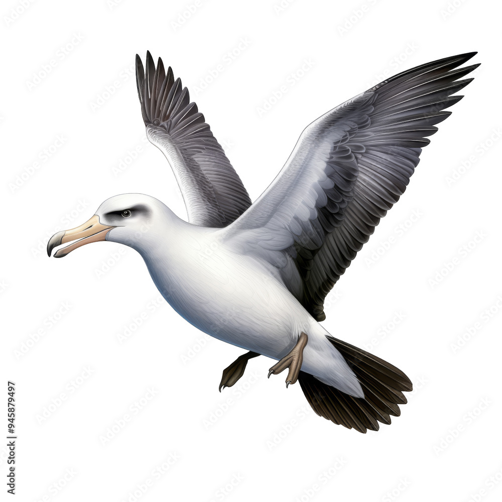 Obraz premium Flying Salvin's Albatross Clipart Illustration