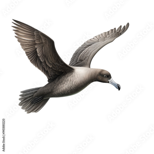 Flying Sooty Albatross Clipart Illustration