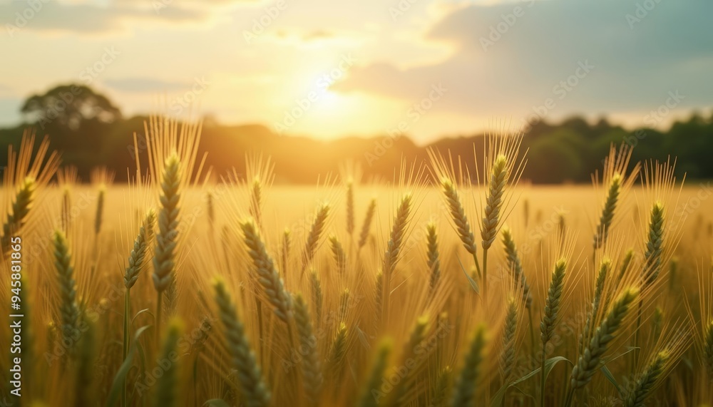 Harvests golden glow at sunrise Harvests golden glow at sunrise
