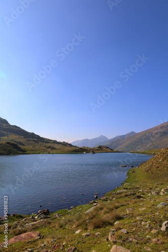 Baiau mountain lake at Alt Pirineu National park, Catalonia, Pyrenees