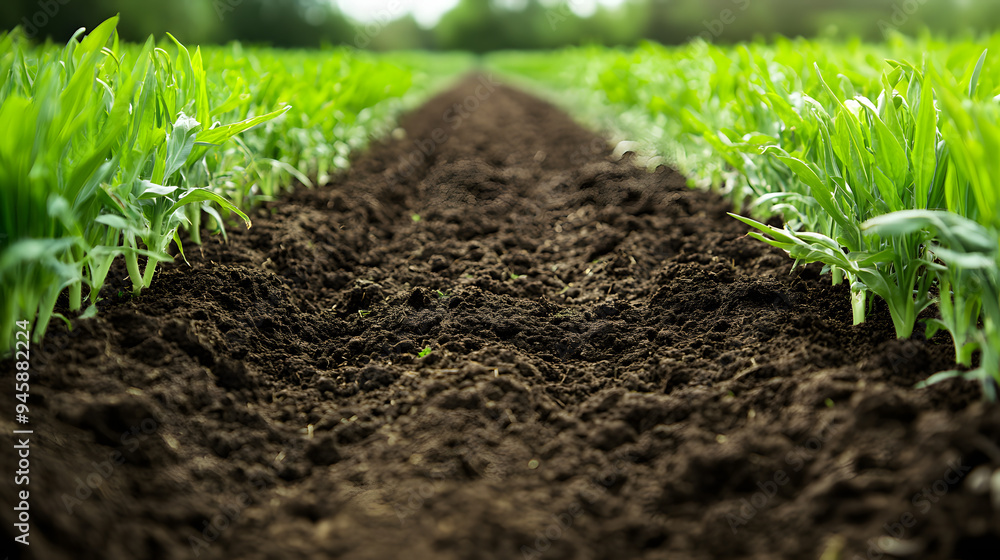 Healthy crop growth in balanced pH soil versus poor growth in unbalanced pH soil, soil pH, crop health. Healthy crop growth in balanced pH soil versus poor growth in unbalanced pH soil, soil pH, crop health.