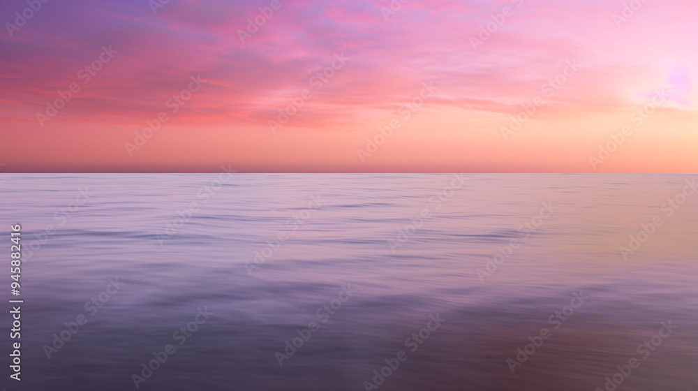 Dramatic Sunset Over Ocean With Colorful Sky and Smooth Waters Dramatic Sunset Over Ocean With Colorful Sky and Smooth Waters