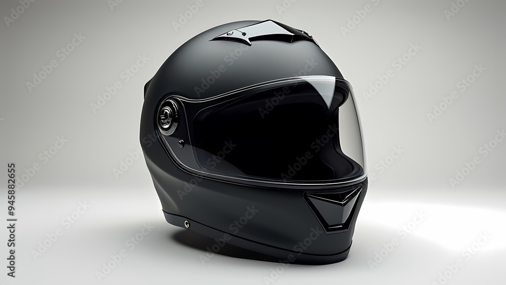 Matte Black Motorcycle Helmet with Tinted Visor and Aerodynamic Design Matte Black Motorcycle Helmet with Tinted Visor and Aerodynamic Design