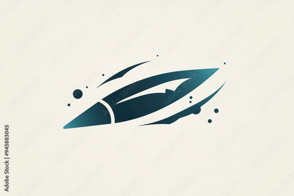 Abstract Blue Rocket Design Abstract Blue Rocket Design