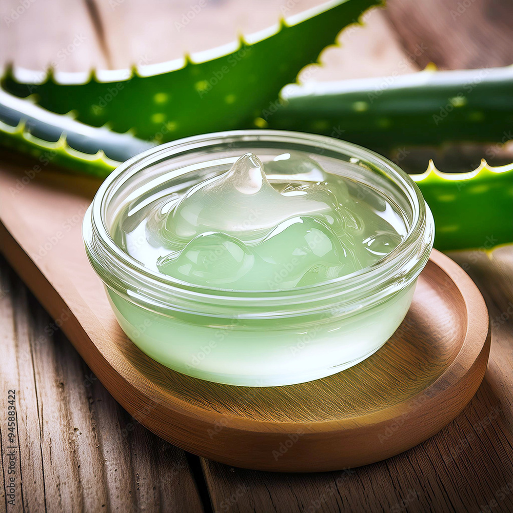 Naklejka premium Żel aloesowy