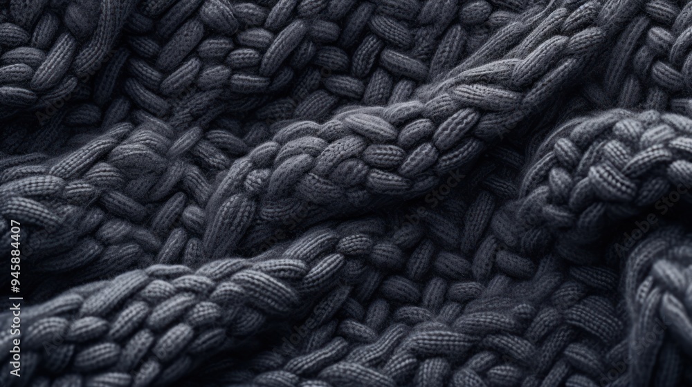 Close-up a knitted fabric with a detailed texture Close-up a knitted fabric with a detailed texture