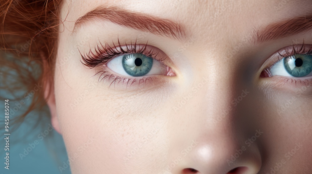Fototapeta premium Close-up of a beautiful woman's clean face