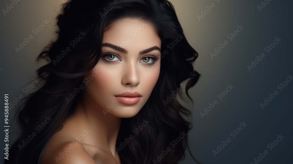 Elegant plump beauty with a beaming expression, Elegant plump beauty with a beaming expression,
