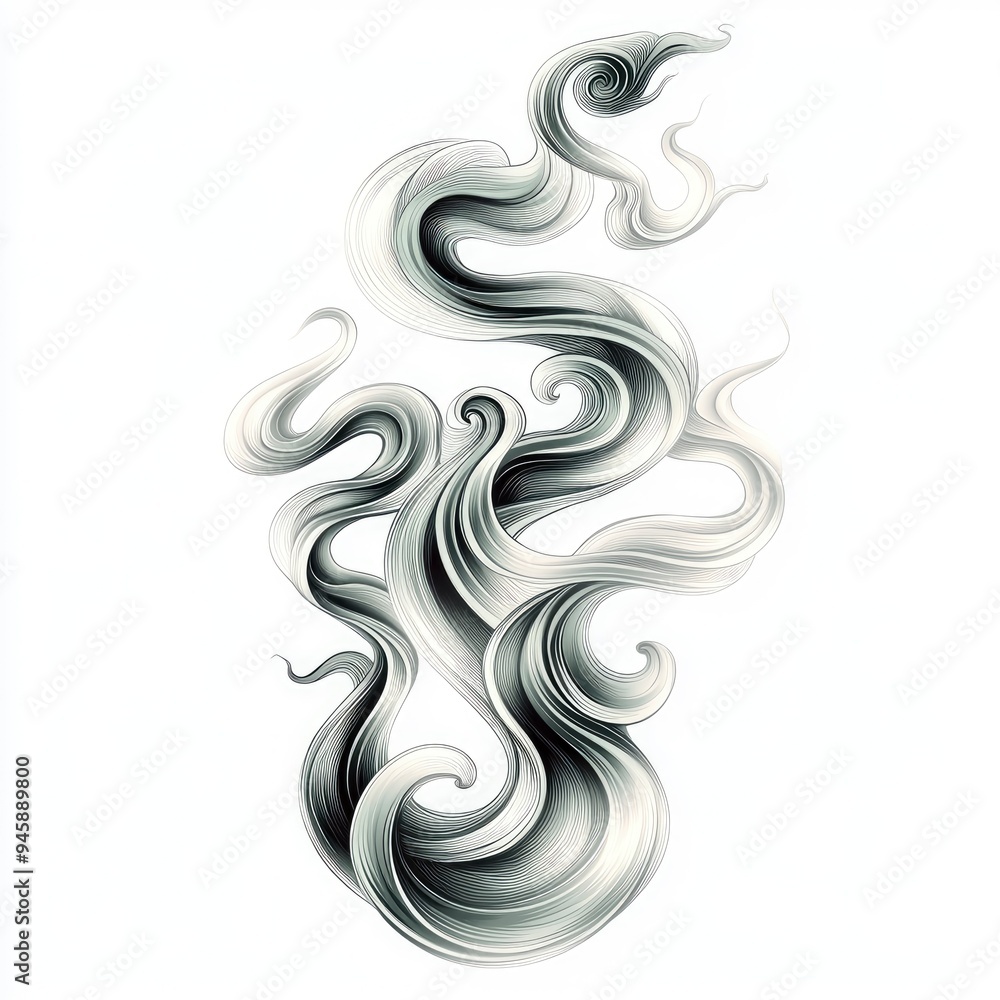 Abstract Swirling Smoke Design Abstract Swirling Smoke Design