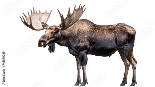 Wallpaper Mural Majestic Moose Standing Tall Against White Background Torontodigital.ca
