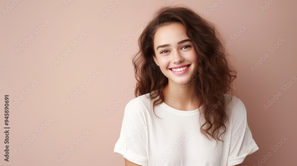 Happy teenage model grinning widely, Happy teenage model grinning widely,
