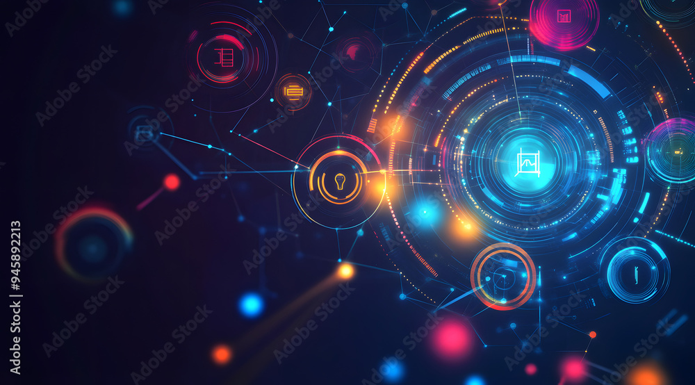 Abstract Futuristic Digital Technology Background with Glowing Blue Circuitry, Featuring Dynamic Lines, High-Tech Grid Patterns, and Data Flow Visualization, Ideal for Representing Innovation, Connect Abstract Futuristic Digital Technology Background with Glowing Blue Circuitry, Featuring Dynamic Lines, High-Tech Grid Patterns, and Data Flow Visualization, Ideal for Representing Innovation, Connect