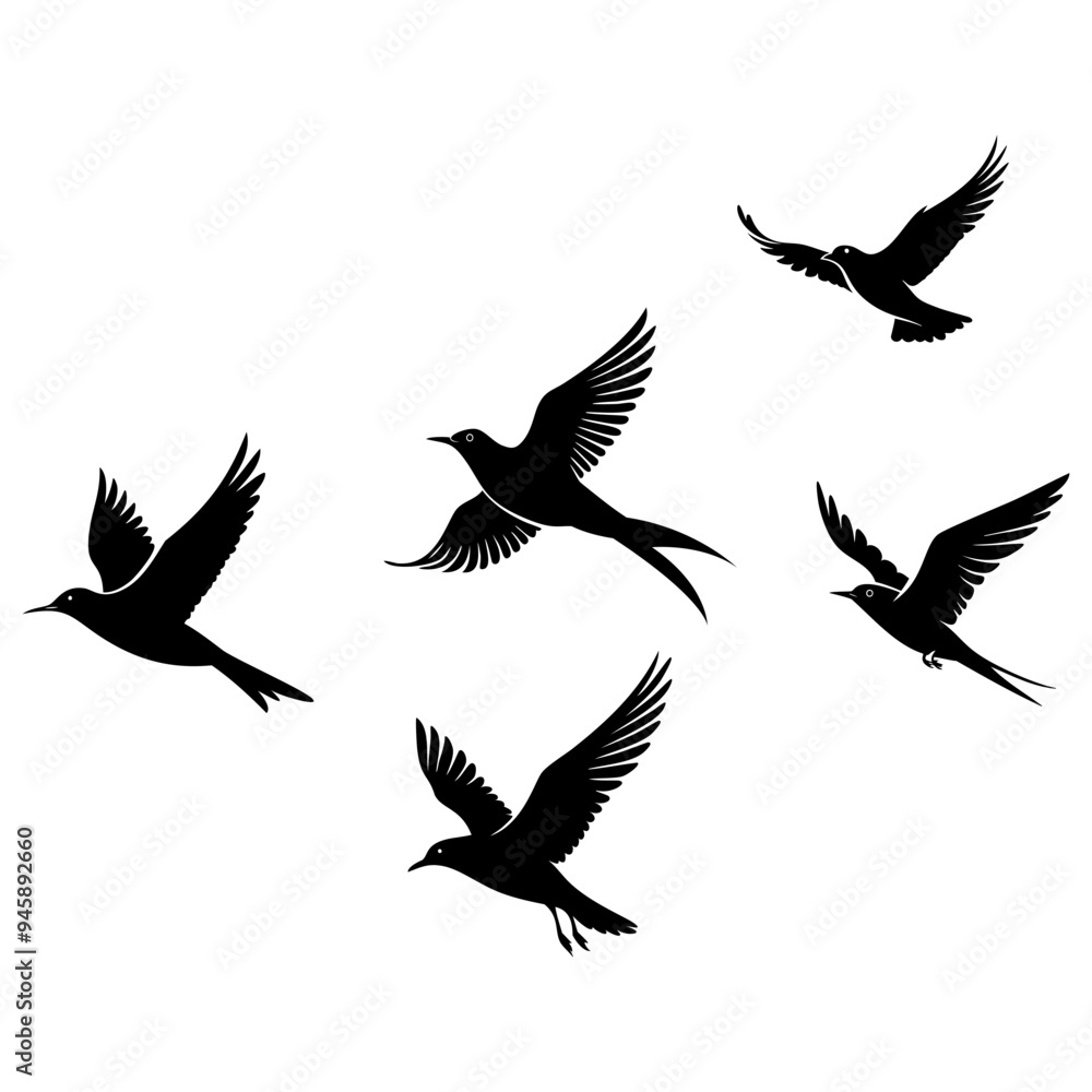 Flock of birds flying Flock of birds flying