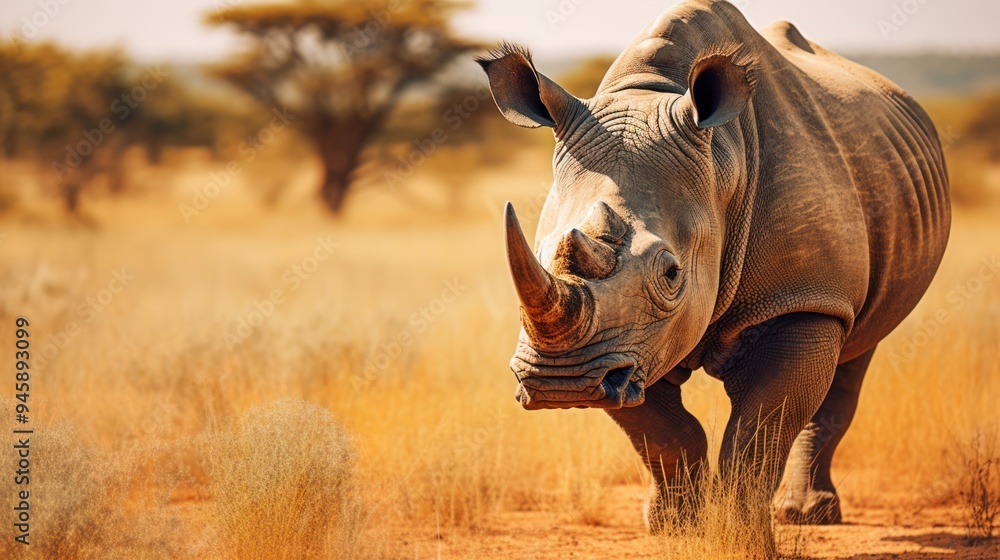 Fototapeta premium White rhinoceros ,Wild animals