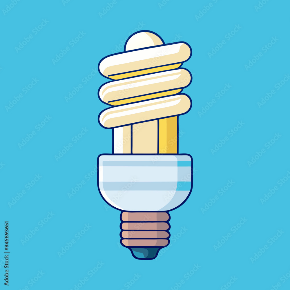 Energy saving lamp vector. stock illustration Energy saving lamp vector. stock illustration