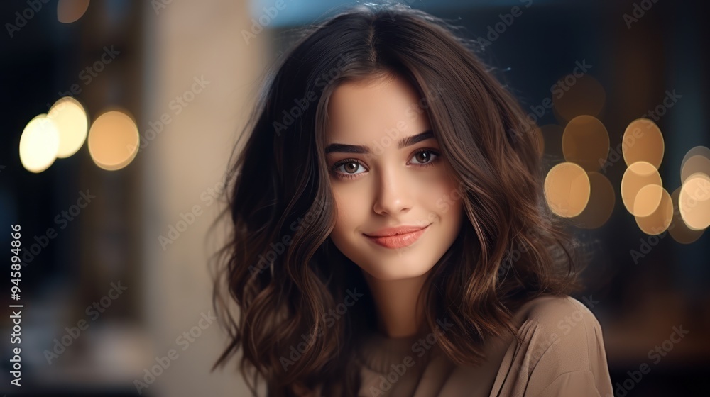 Portrait of a confident business woman smiling while standing outdoors Portrait of a confident business woman smiling while standing outdoors