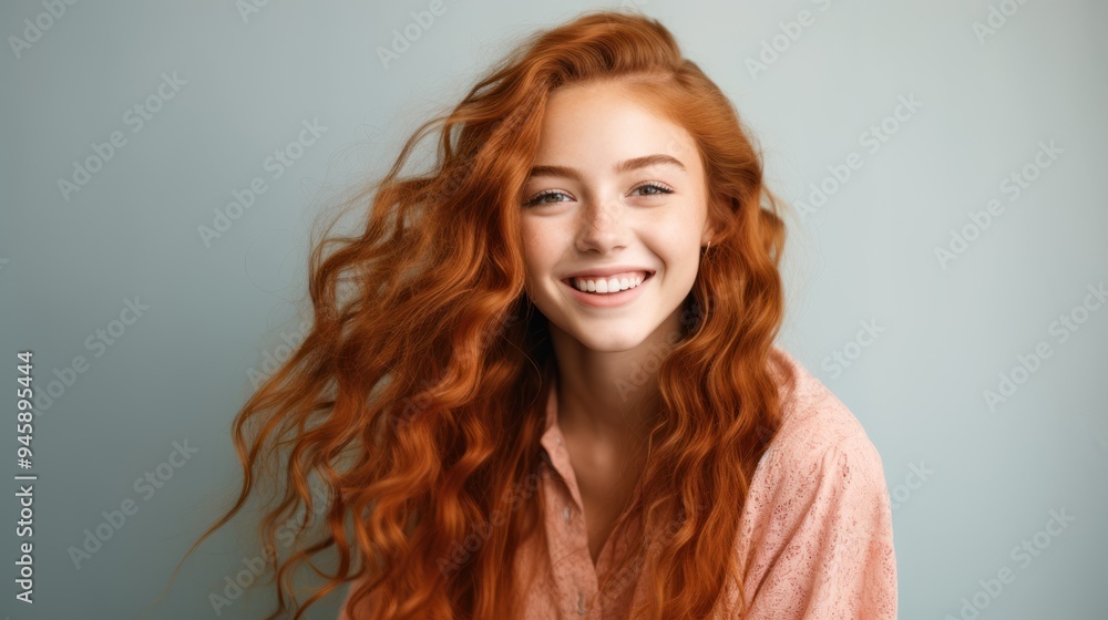 Portrait of a shiny, positive girl with a radiant smile Portrait of a shiny, positive girl with a radiant smile