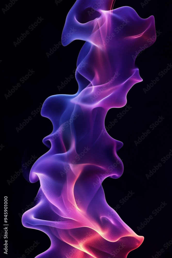 Abstract violet flame on a black background Abstract violet flame on a black background