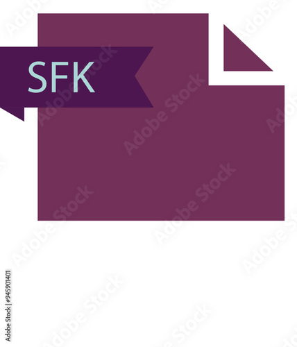 SFK File format icon roe color fill