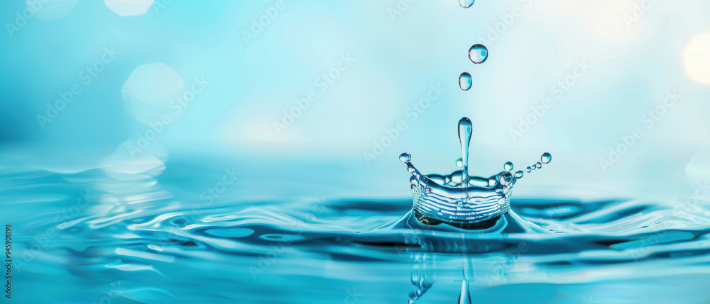 A close-up of a water droplet creating ripples on a serene blue surface, capturing the beauty of nature's elements. A close-up of a water droplet creating ripples on a serene blue surface, capturing the beauty of nature's elements.