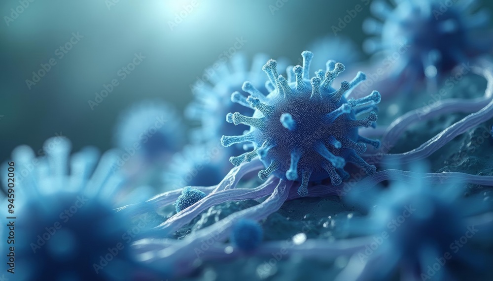 Obraz premium Viral Infection A CloseUp Look