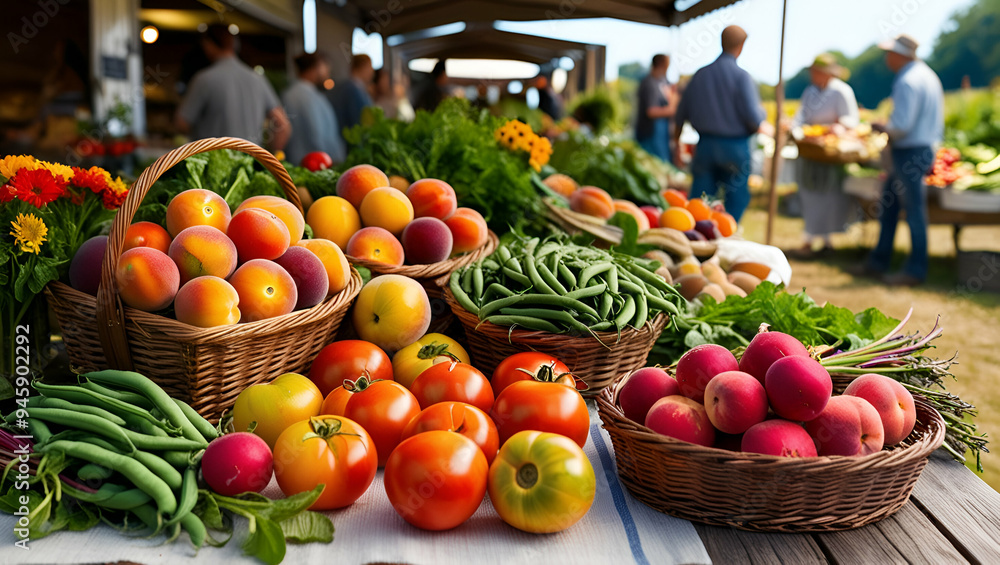 Fresh organic fruits and vegetables