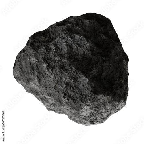 celestial space object asteroid isolated on white