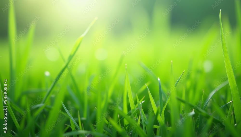 Fototapeta premium Vibrant green grass a symbol of life and growth