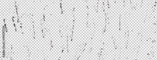 Dot spot dust particles and grunge distressed spray drop stain overlay effect transparent png black texture background banner vector illustration