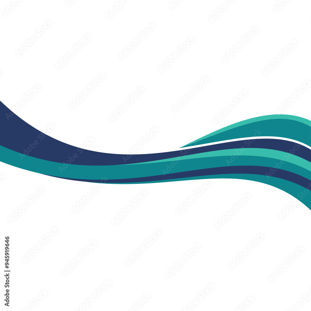 Fototapeta premium Business Wave Border