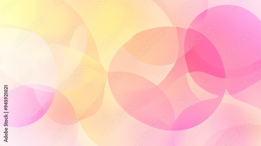 Abstract Background with Pink and Yellow Circles Abstract Background with Pink and Yellow Circles