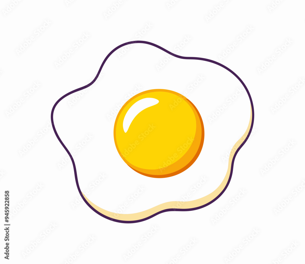Fried egg isolated stock illustration Fried egg isolated stock illustration