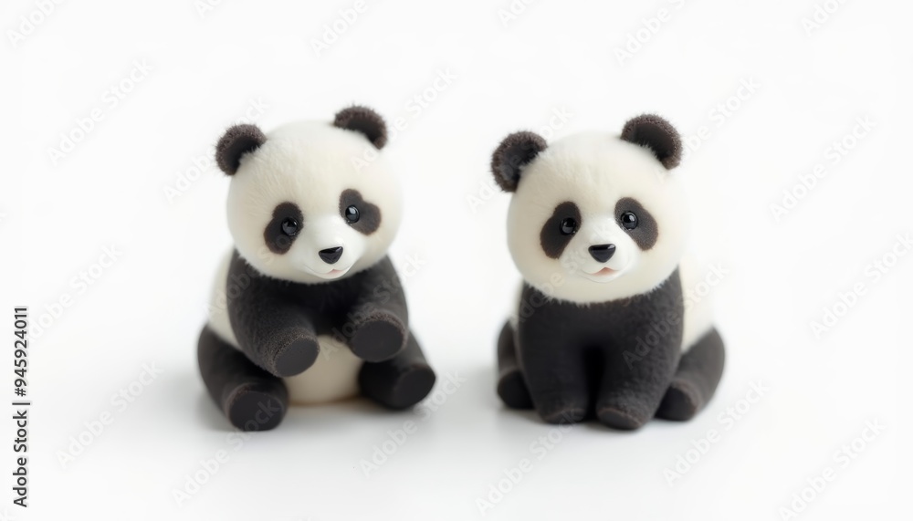 Adorable Panda Pair Perfect for Your Collection Adorable Panda Pair Perfect for Your Collection