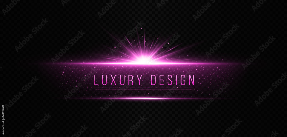 Shining banner with twinkling star. Luxury element with sparkling particles. Luminous design for discount, sales and greeting card. Shining banner with twinkling star. Luxury element with sparkling particles. Luminous design for discount, sales and greeting card.
