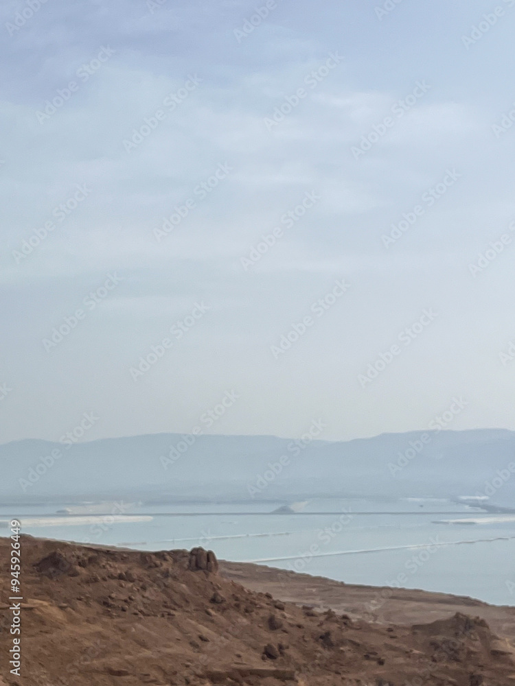 Landscape of the Dead Sea from the Israeli side Landscape of the Dead Sea from the Israeli side
